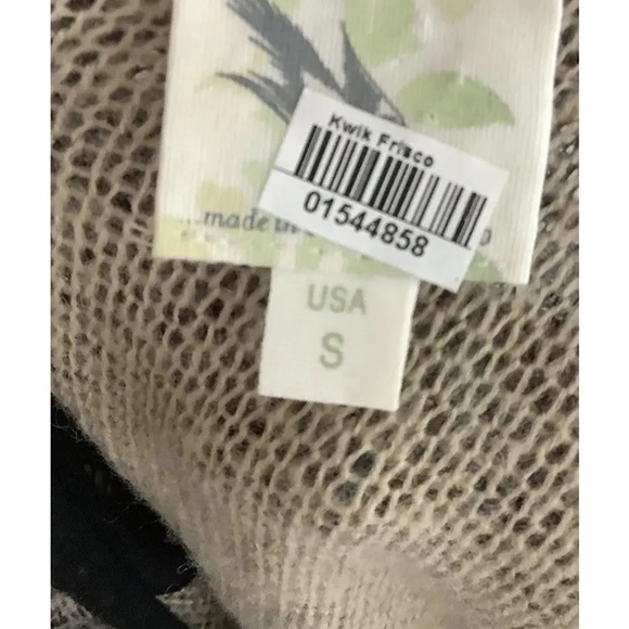 Anthropologie Sz S Dulcie Tulle A-Line Dress Brown Black Nylon Acrylic Knit - Picture 7 of 8